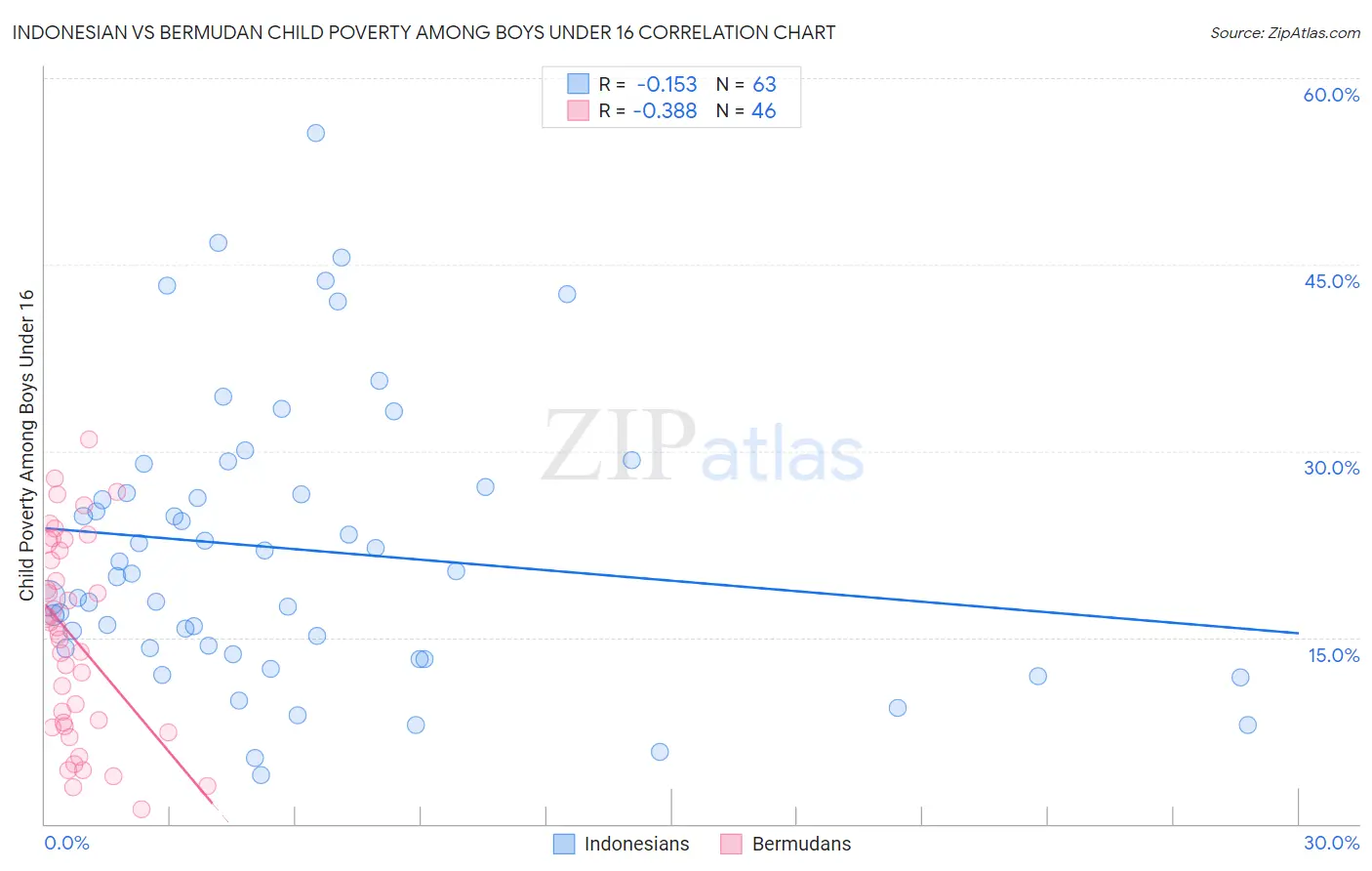 Indonesian vs Bermudan Child Poverty Among Boys Under 16