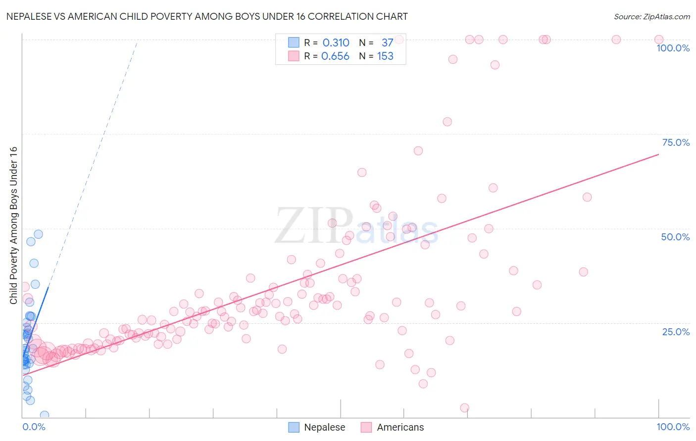 Nepalese vs American Child Poverty Among Boys Under 16