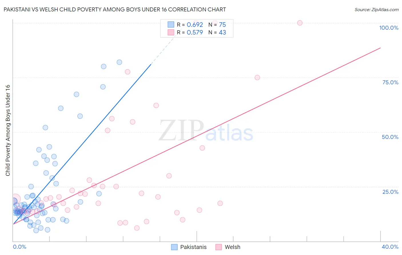 Pakistani vs Welsh Child Poverty Among Boys Under 16