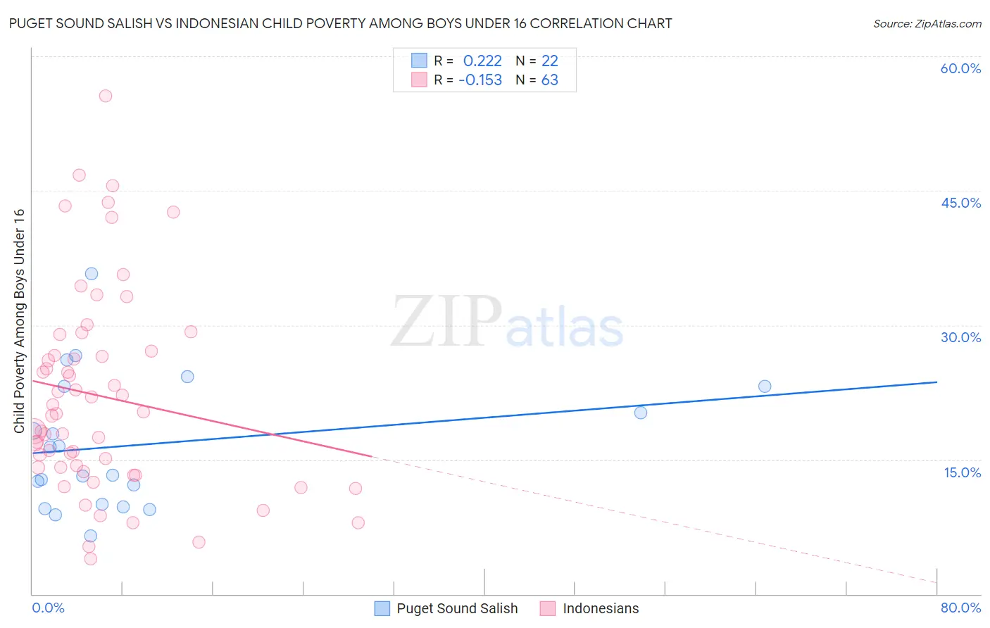 Puget Sound Salish vs Indonesian Child Poverty Among Boys Under 16