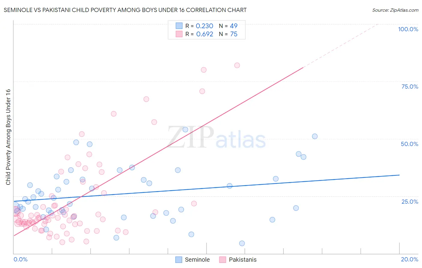 Seminole vs Pakistani Child Poverty Among Boys Under 16
