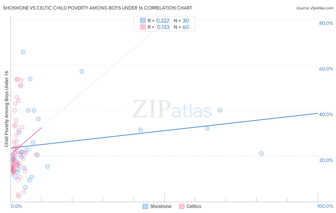 Shoshone vs Celtic Child Poverty Among Boys Under 16