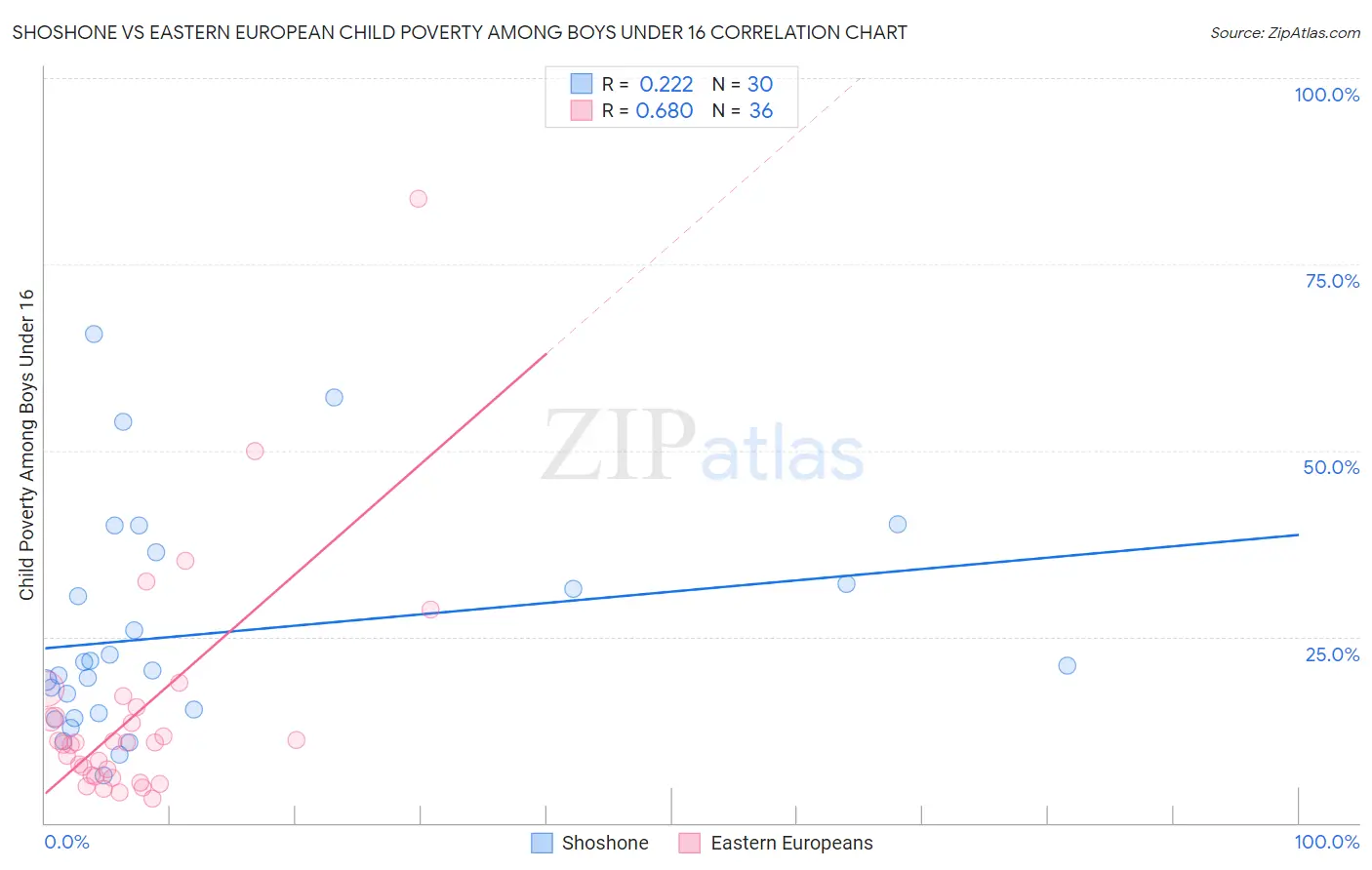 Shoshone vs Eastern European Child Poverty Among Boys Under 16