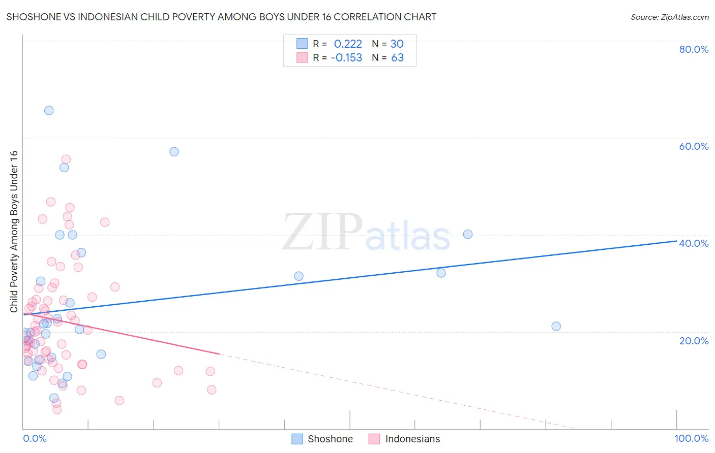Shoshone vs Indonesian Child Poverty Among Boys Under 16