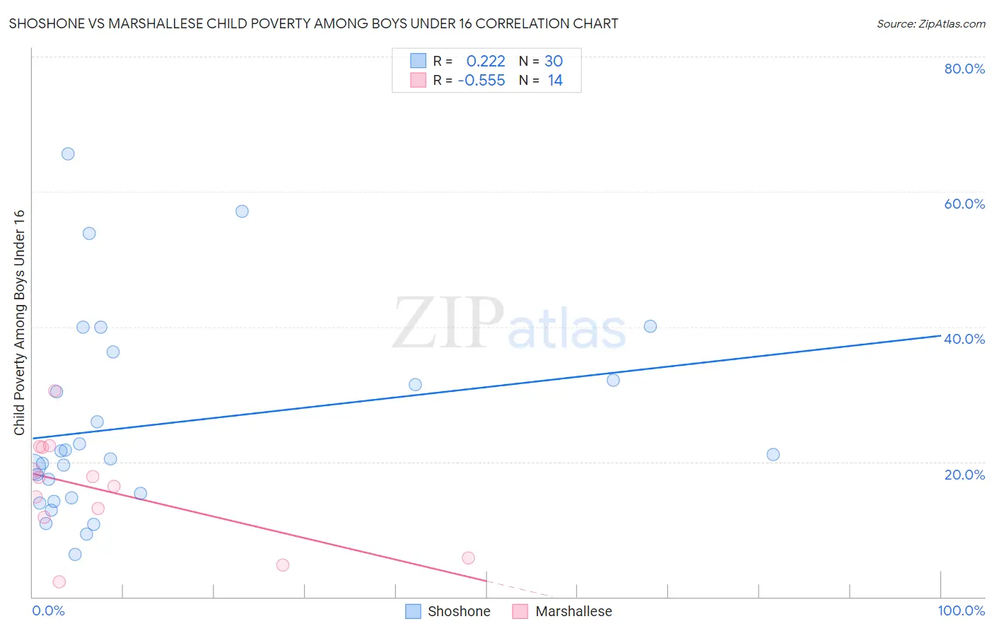 Shoshone vs Marshallese Child Poverty Among Boys Under 16