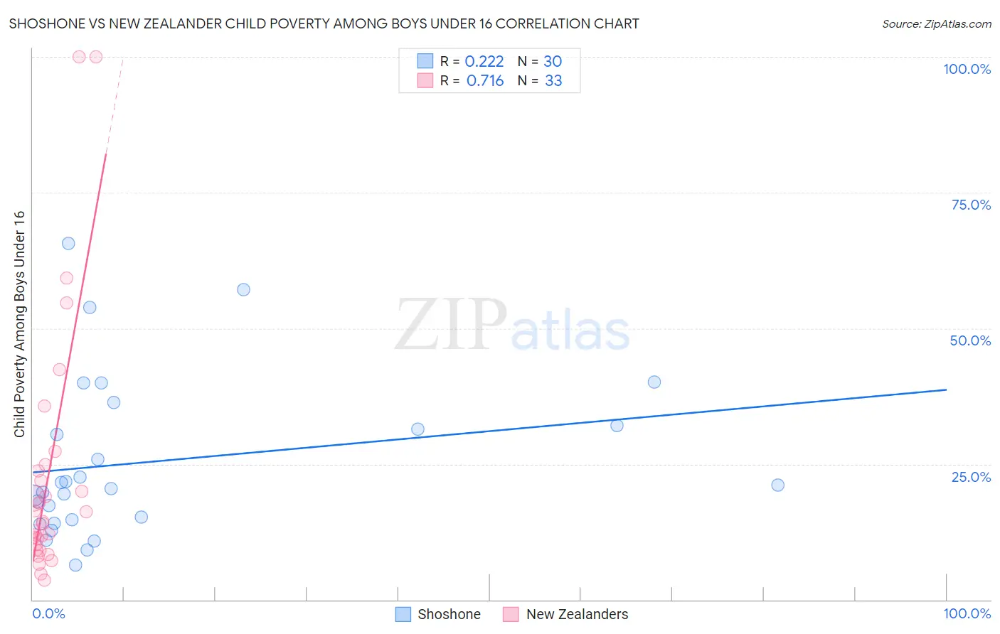 Shoshone vs New Zealander Child Poverty Among Boys Under 16