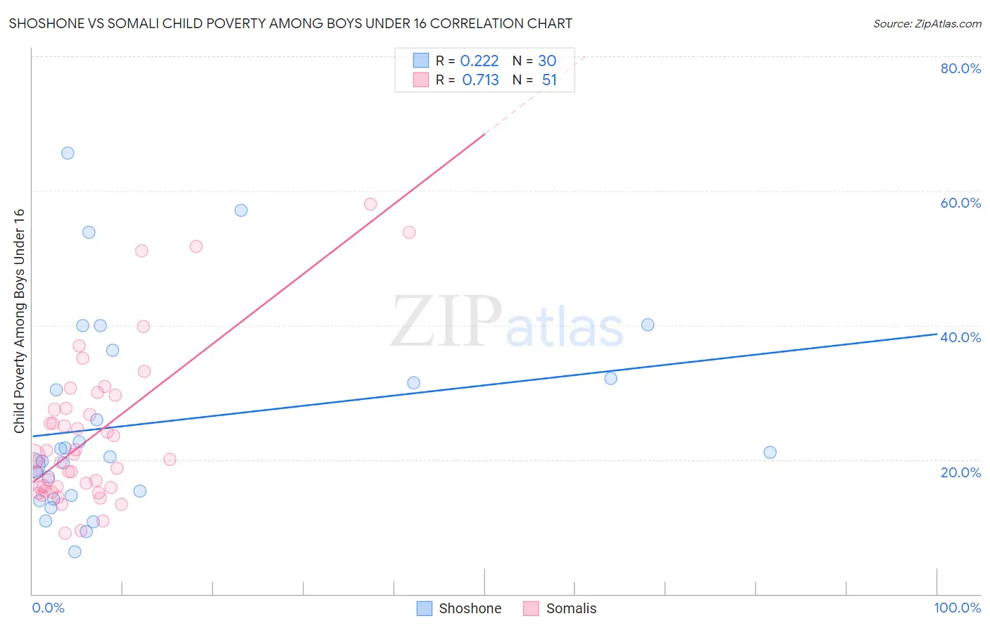 Shoshone vs Somali Child Poverty Among Boys Under 16