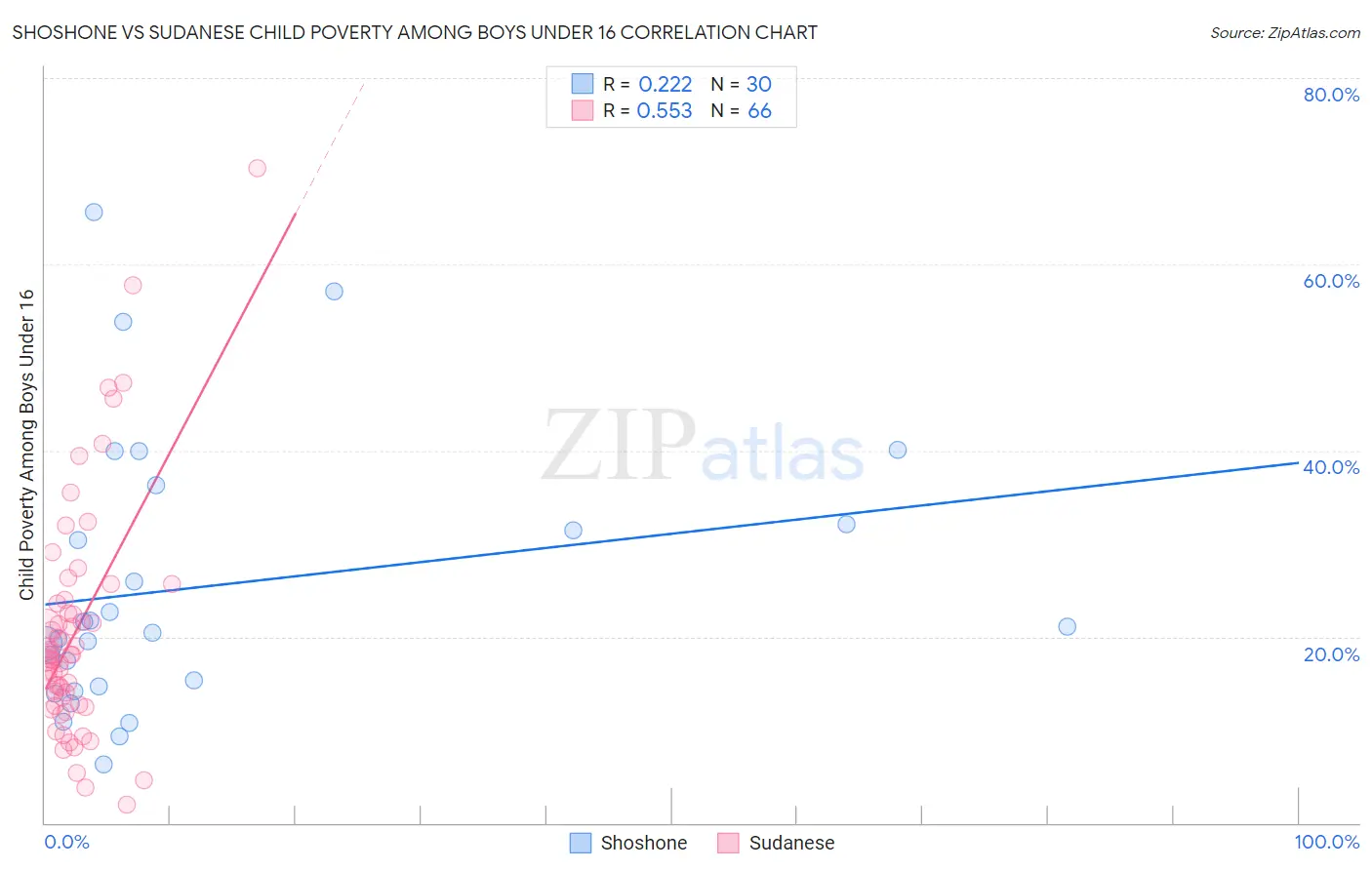 Shoshone vs Sudanese Child Poverty Among Boys Under 16