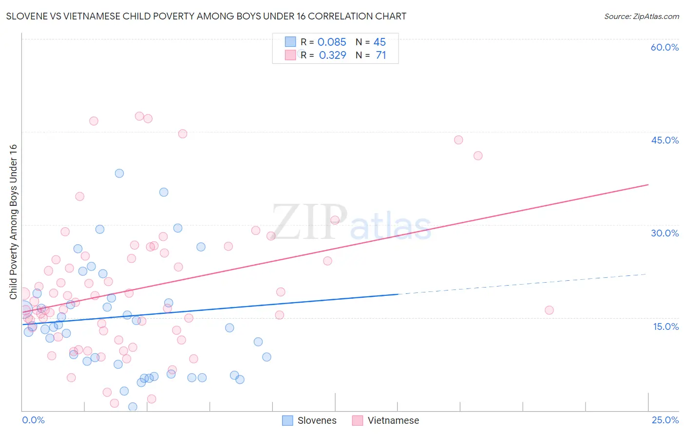 Slovene vs Vietnamese Child Poverty Among Boys Under 16