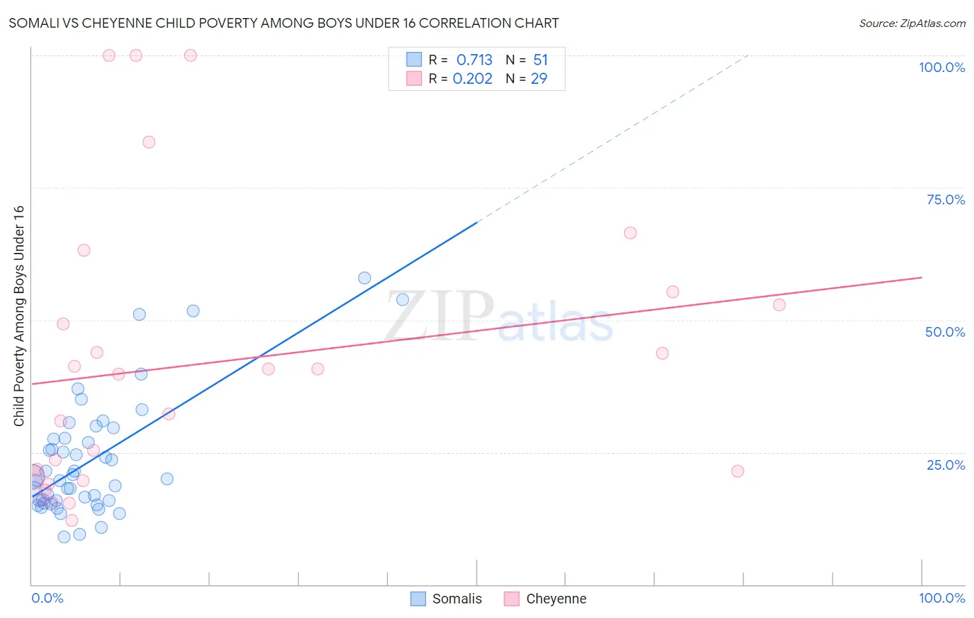Somali vs Cheyenne Child Poverty Among Boys Under 16