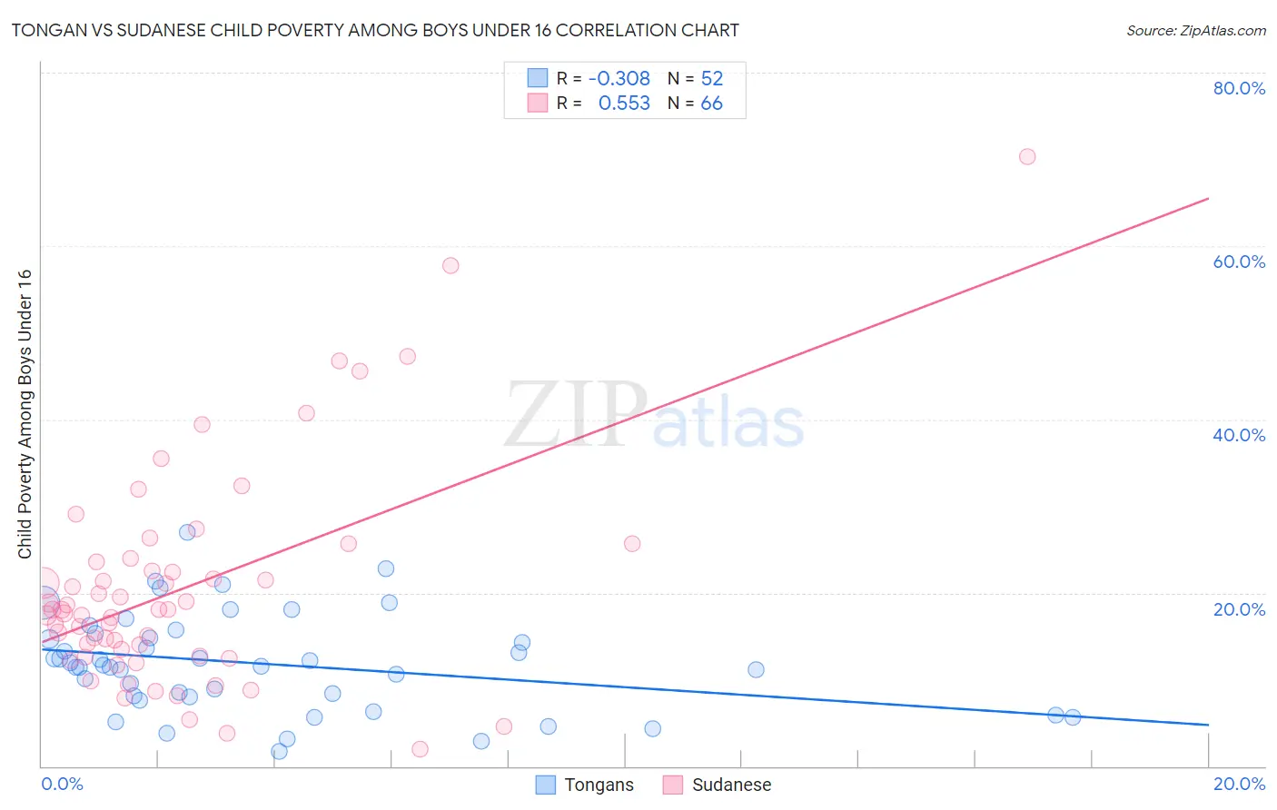 Tongan vs Sudanese Child Poverty Among Boys Under 16