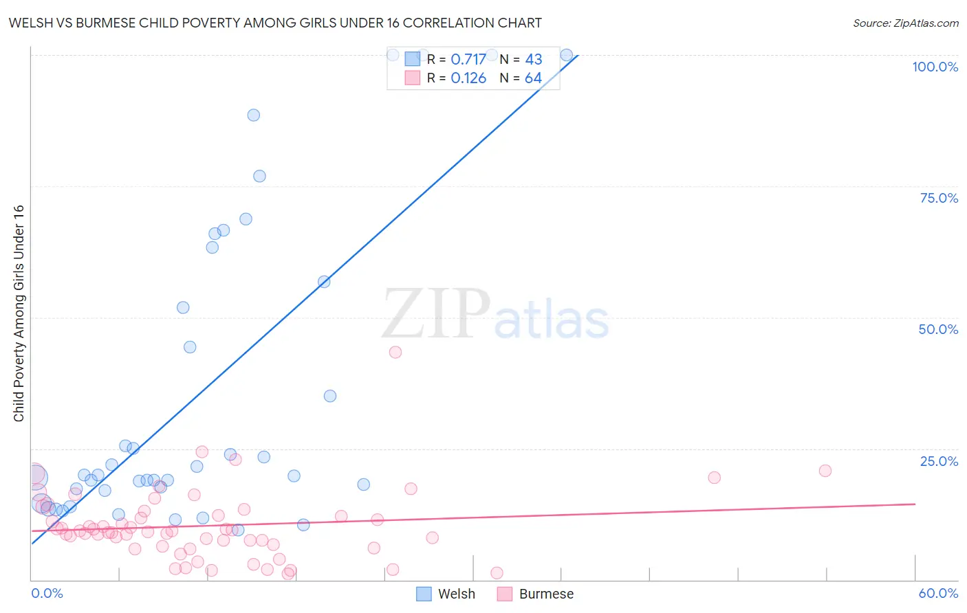 Welsh vs Burmese Child Poverty Among Girls Under 16