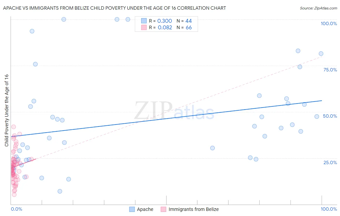 Apache vs Immigrants from Belize Child Poverty Under the Age of 16