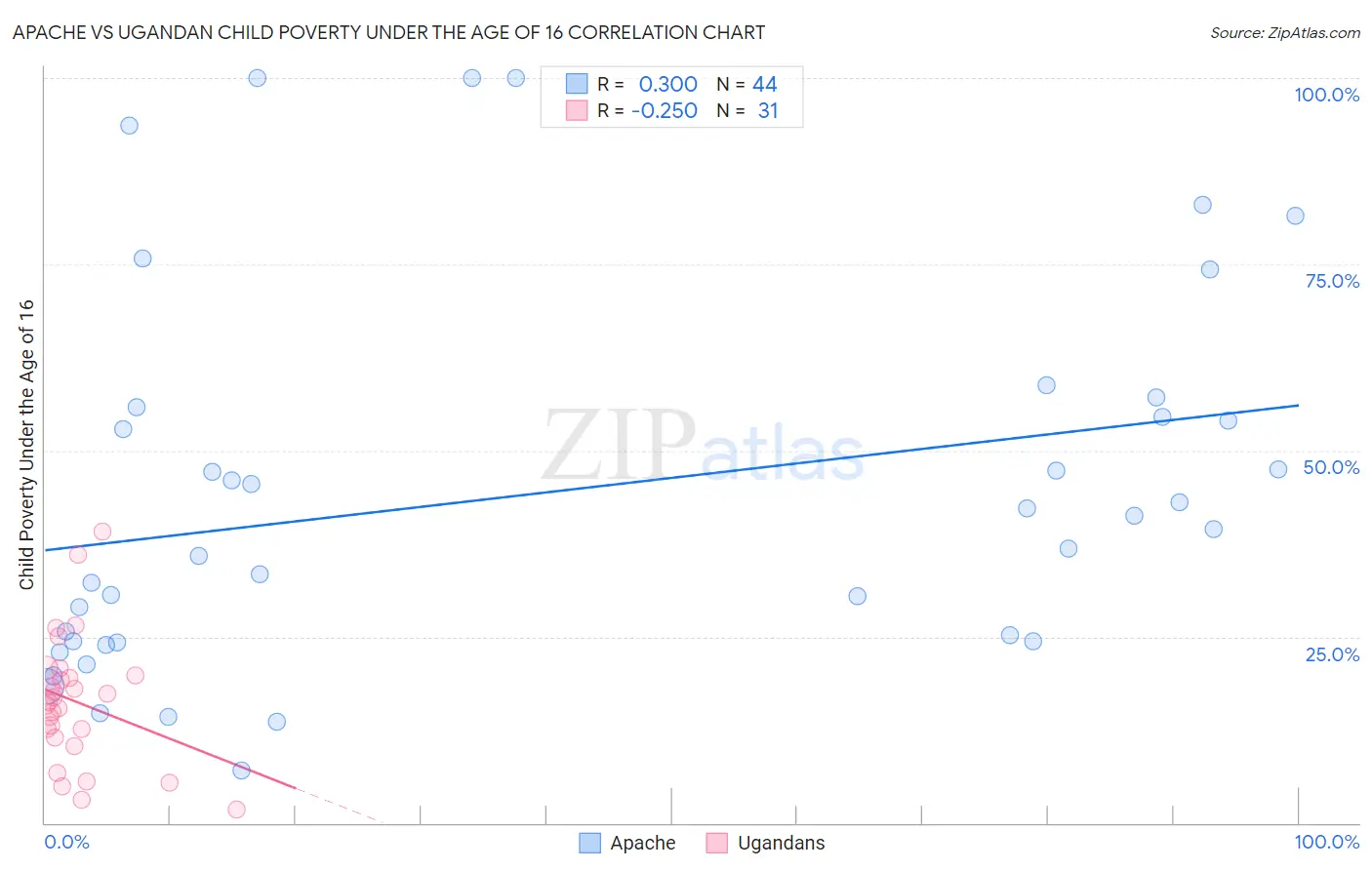 Apache vs Ugandan Child Poverty Under the Age of 16