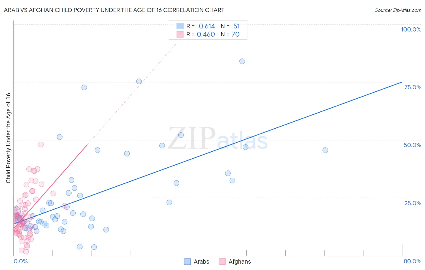 Arab vs Afghan Child Poverty Under the Age of 16
