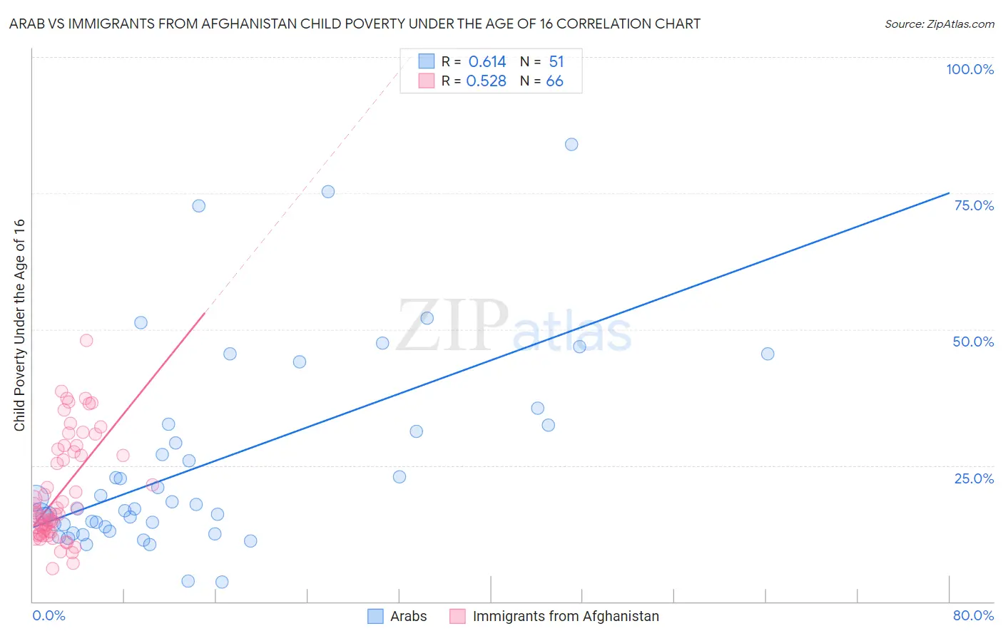 Arab vs Immigrants from Afghanistan Child Poverty Under the Age of 16
