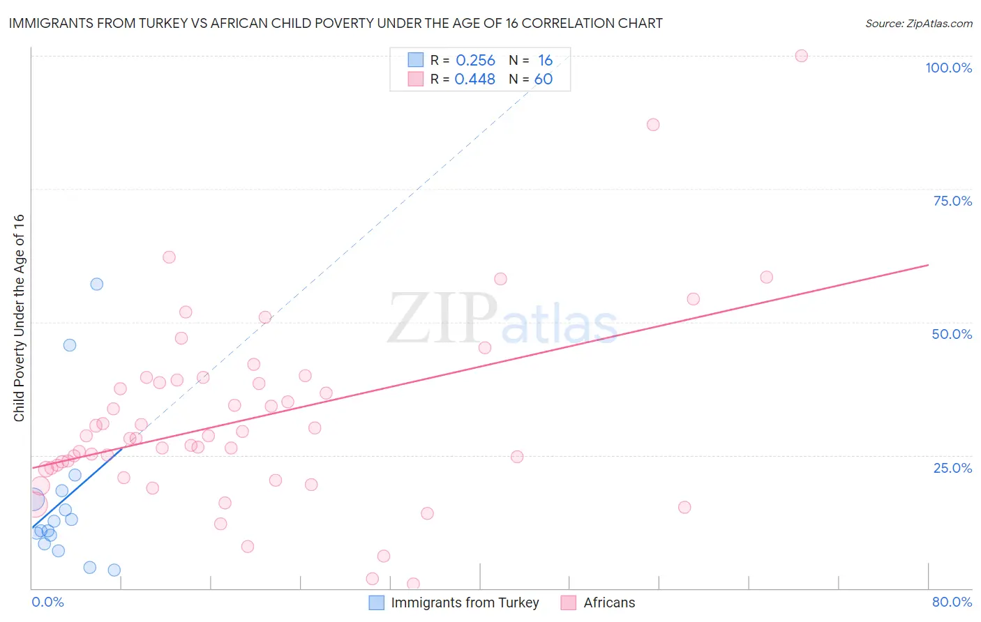 Immigrants from Turkey vs African Child Poverty Under the Age of 16