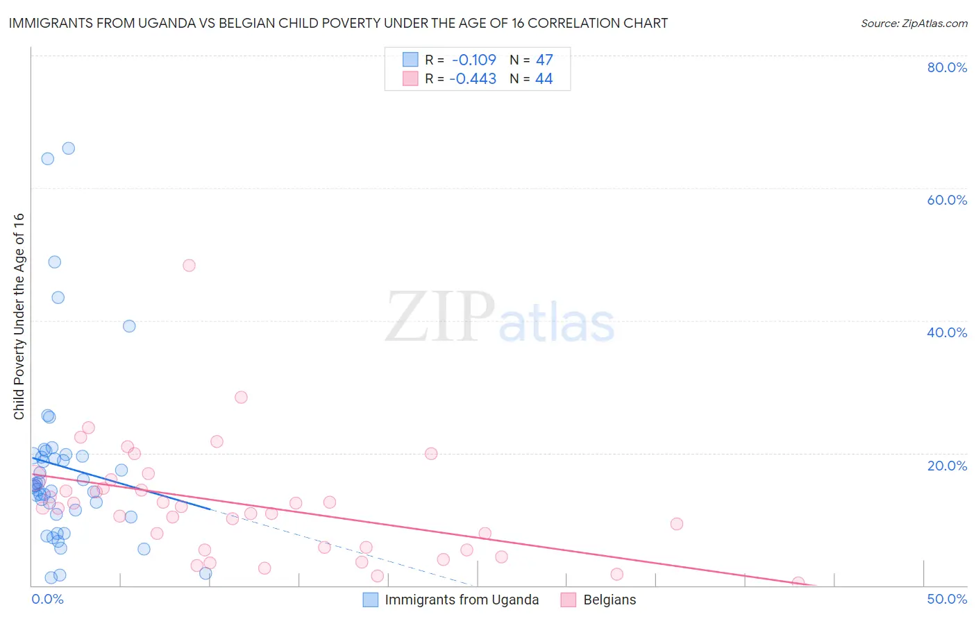 Immigrants from Uganda vs Belgian Child Poverty Under the Age of 16