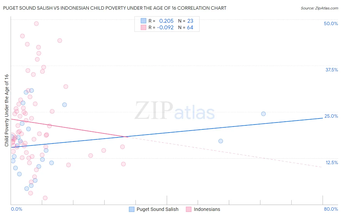 Puget Sound Salish vs Indonesian Child Poverty Under the Age of 16