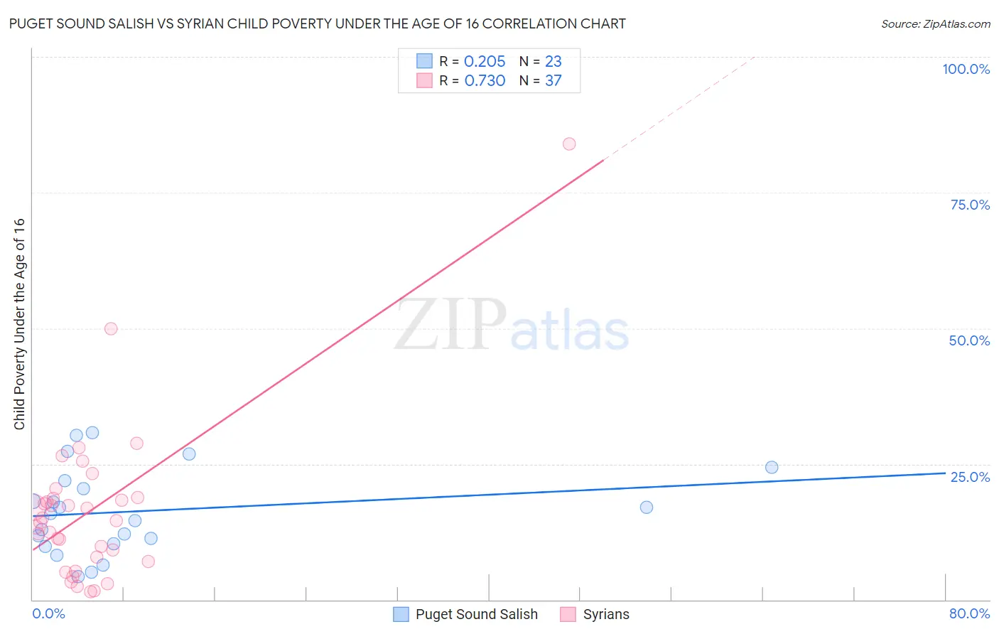 Puget Sound Salish vs Syrian Child Poverty Under the Age of 16