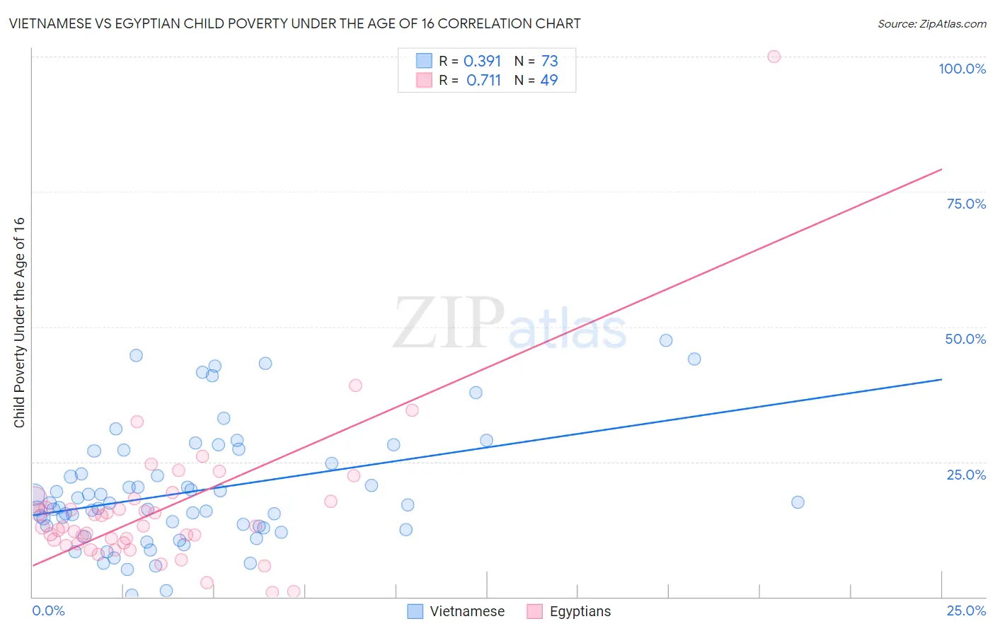 Vietnamese vs Egyptian Child Poverty Under the Age of 16
