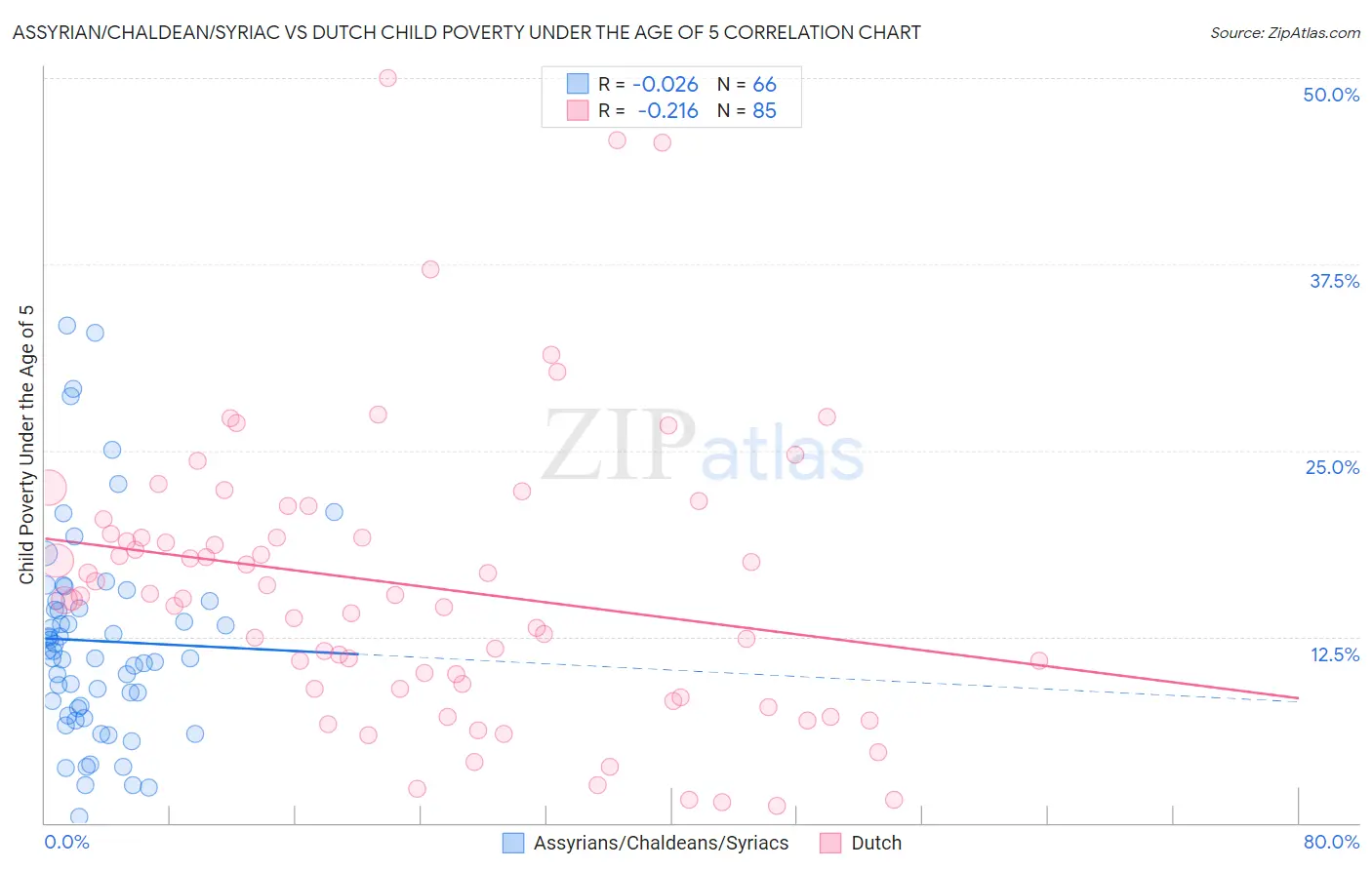 Assyrian/Chaldean/Syriac vs Dutch Child Poverty Under the Age of 5