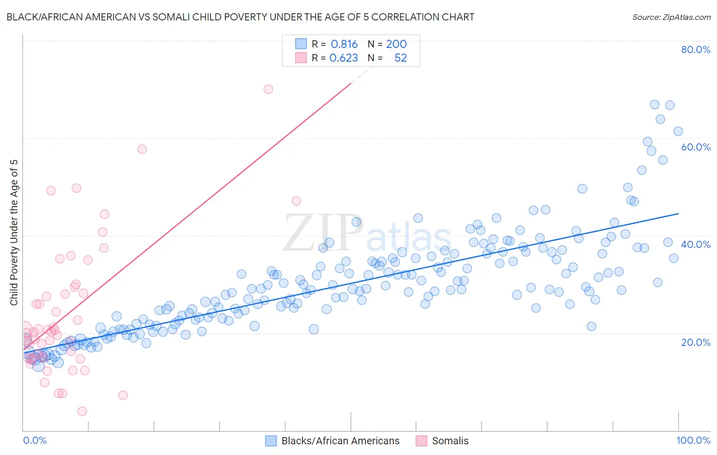 Black/African American vs Somali Child Poverty Under the Age of 5
