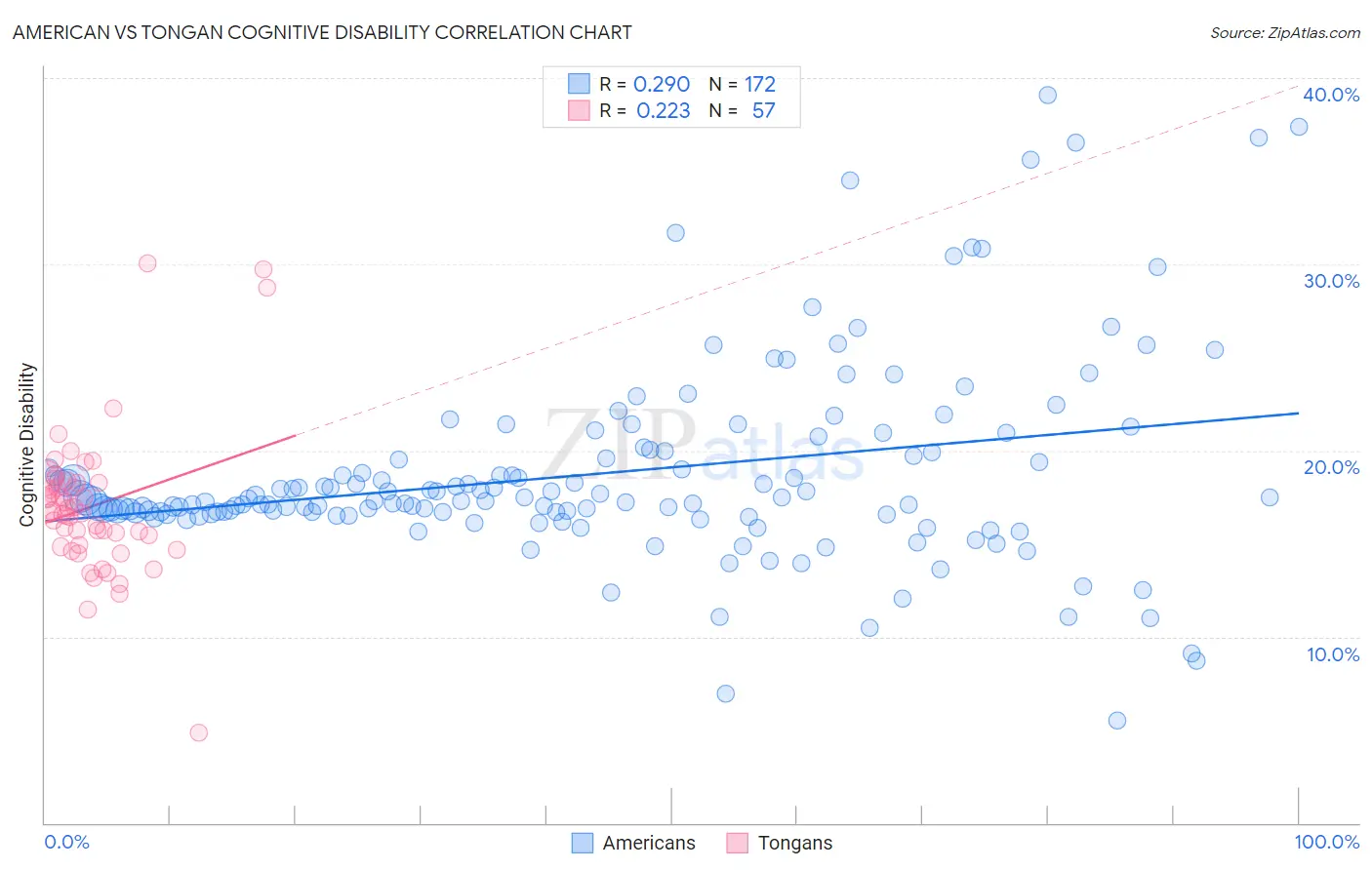 American vs Tongan Cognitive Disability