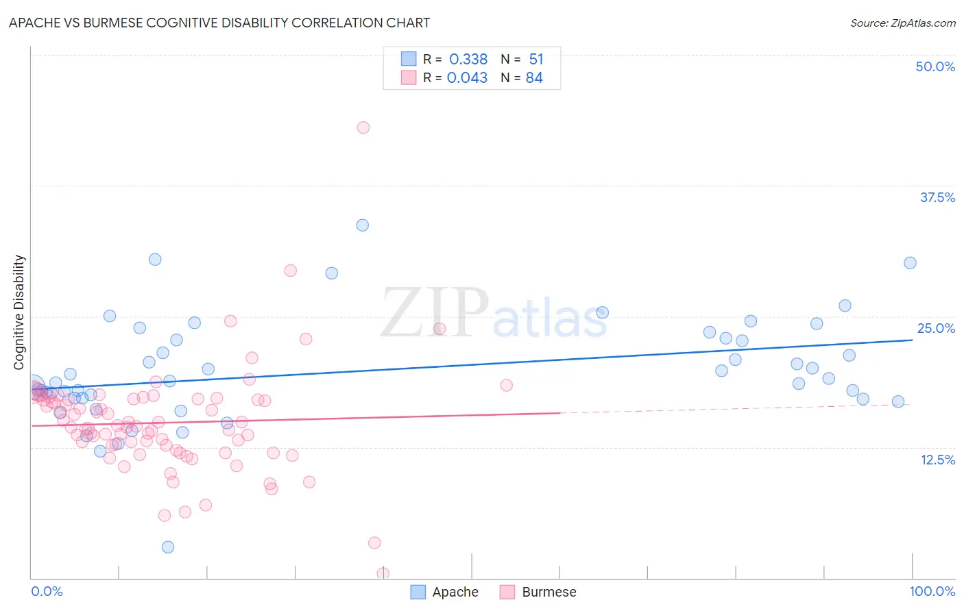 Apache vs Burmese Cognitive Disability