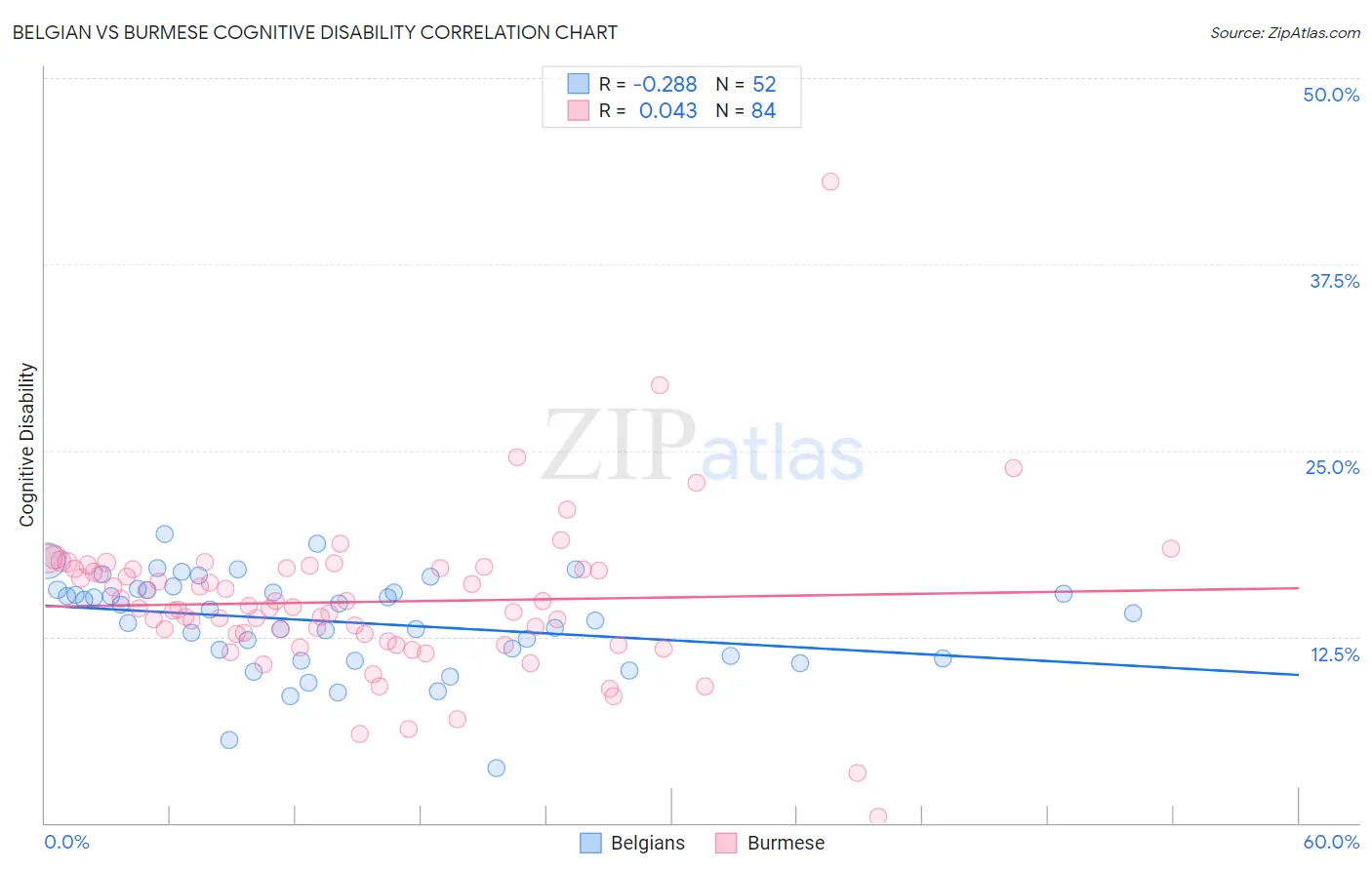 Belgian vs Burmese Cognitive Disability