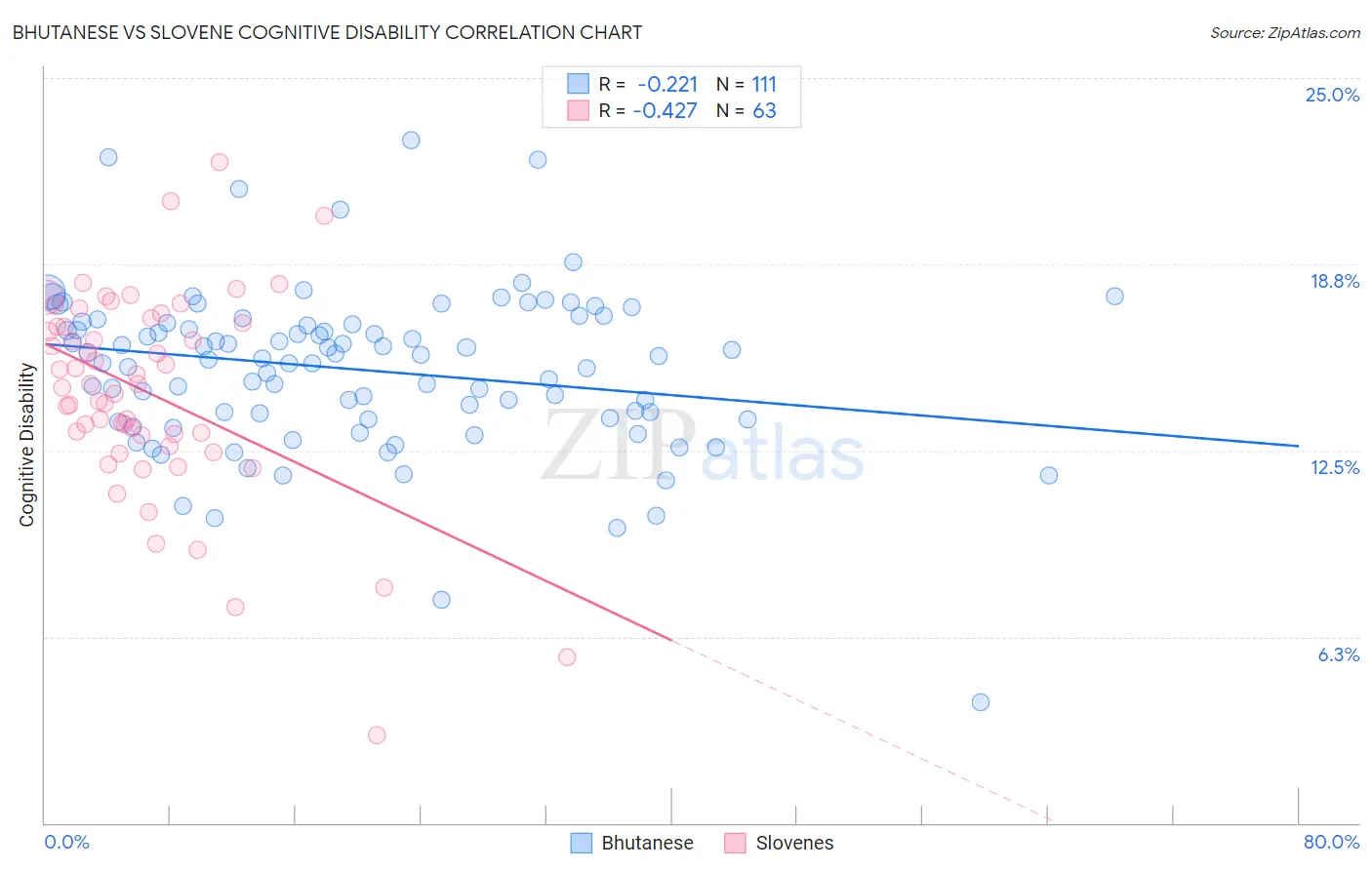 Bhutanese vs Slovene Cognitive Disability
