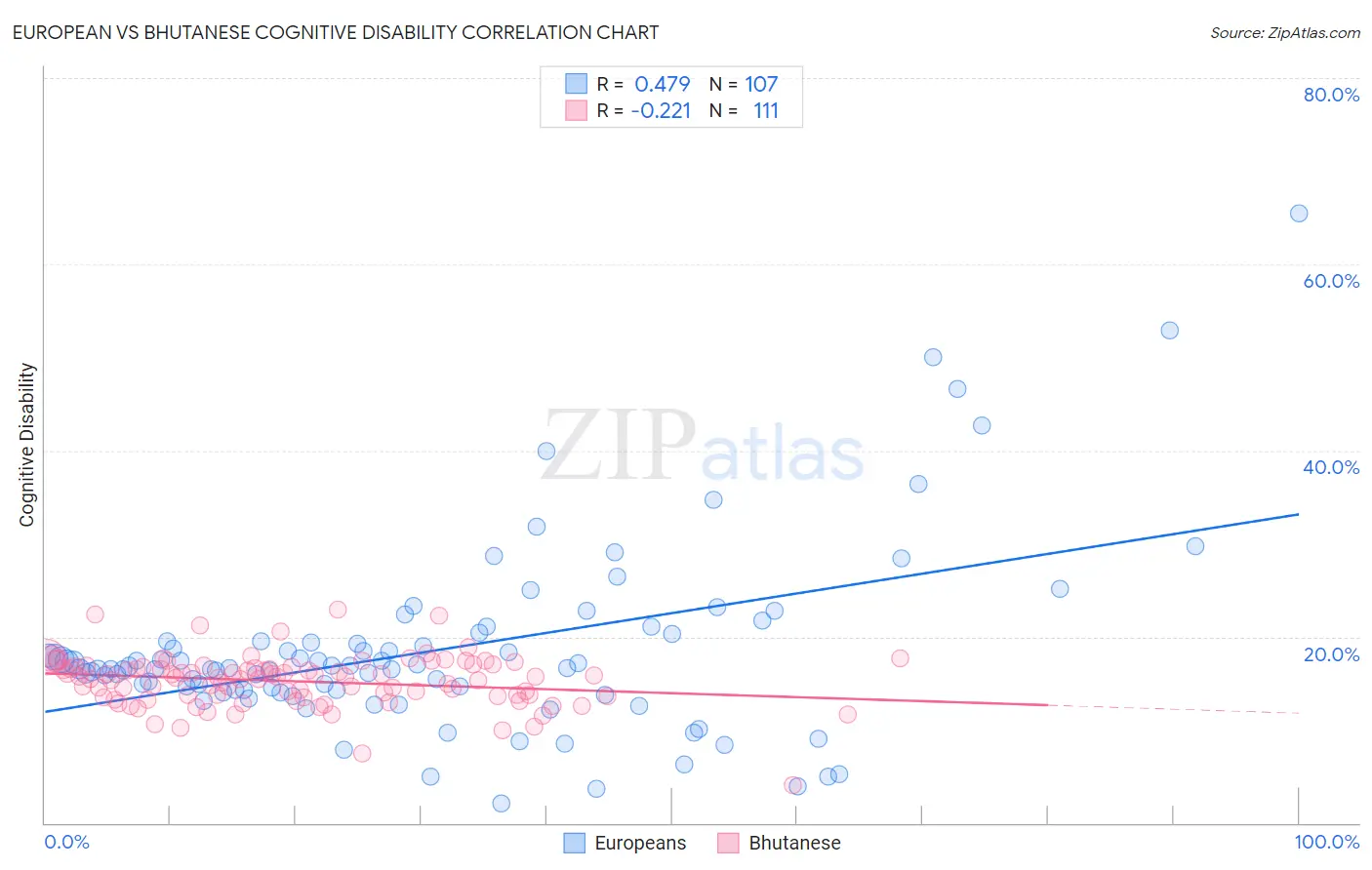 European vs Bhutanese Cognitive Disability