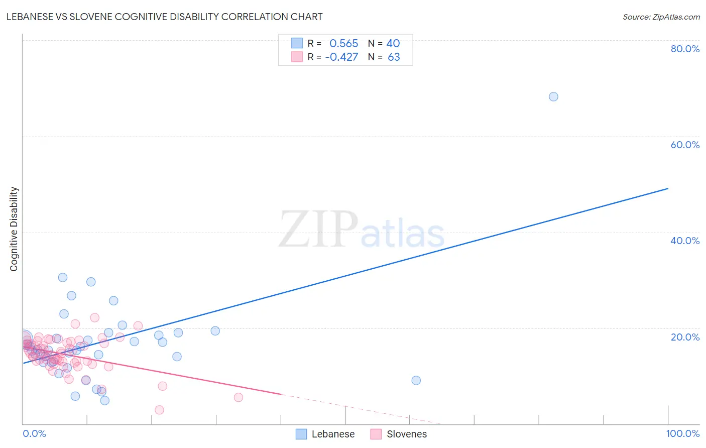 Lebanese vs Slovene Cognitive Disability