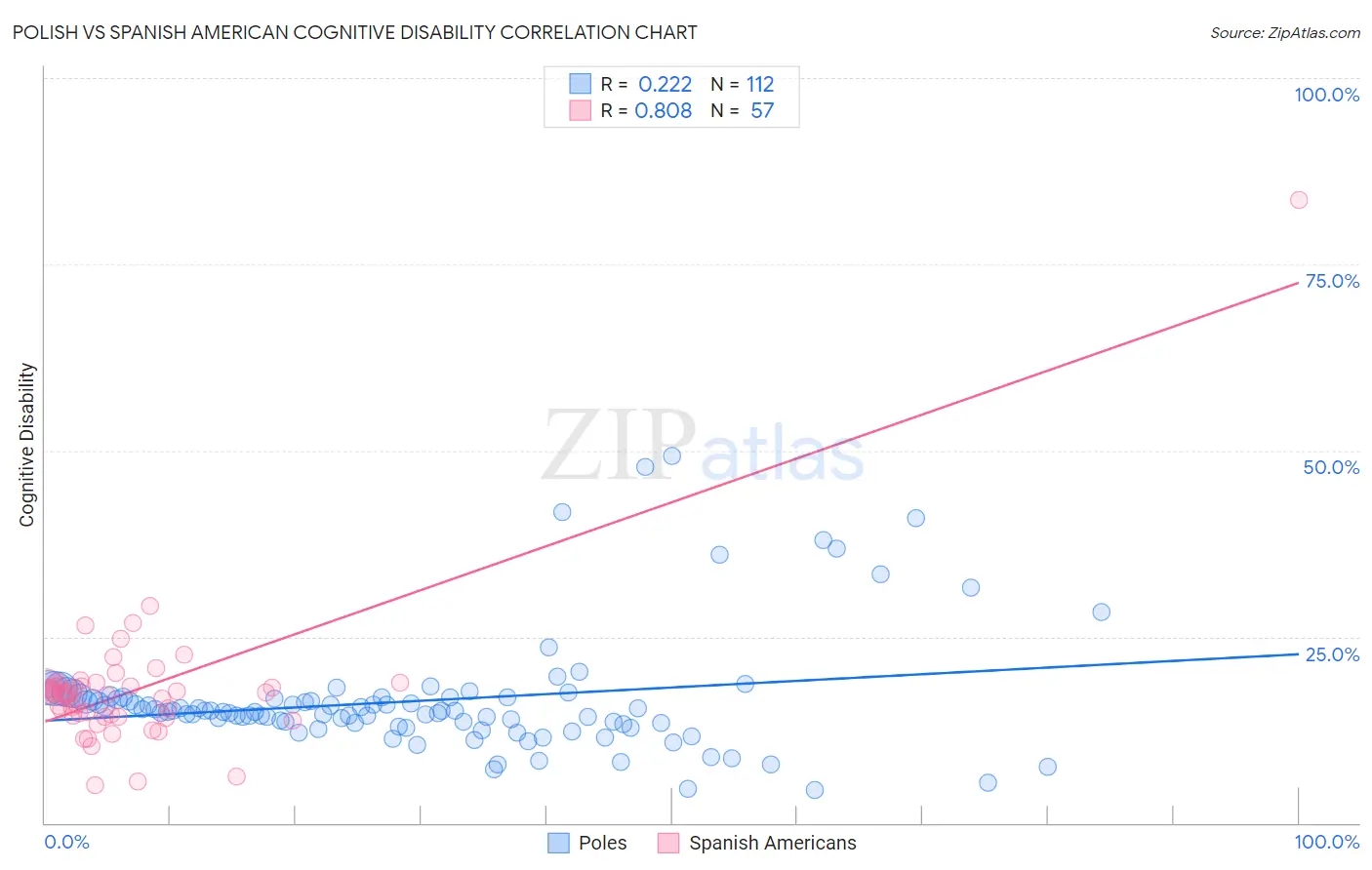 Polish vs Spanish American Cognitive Disability