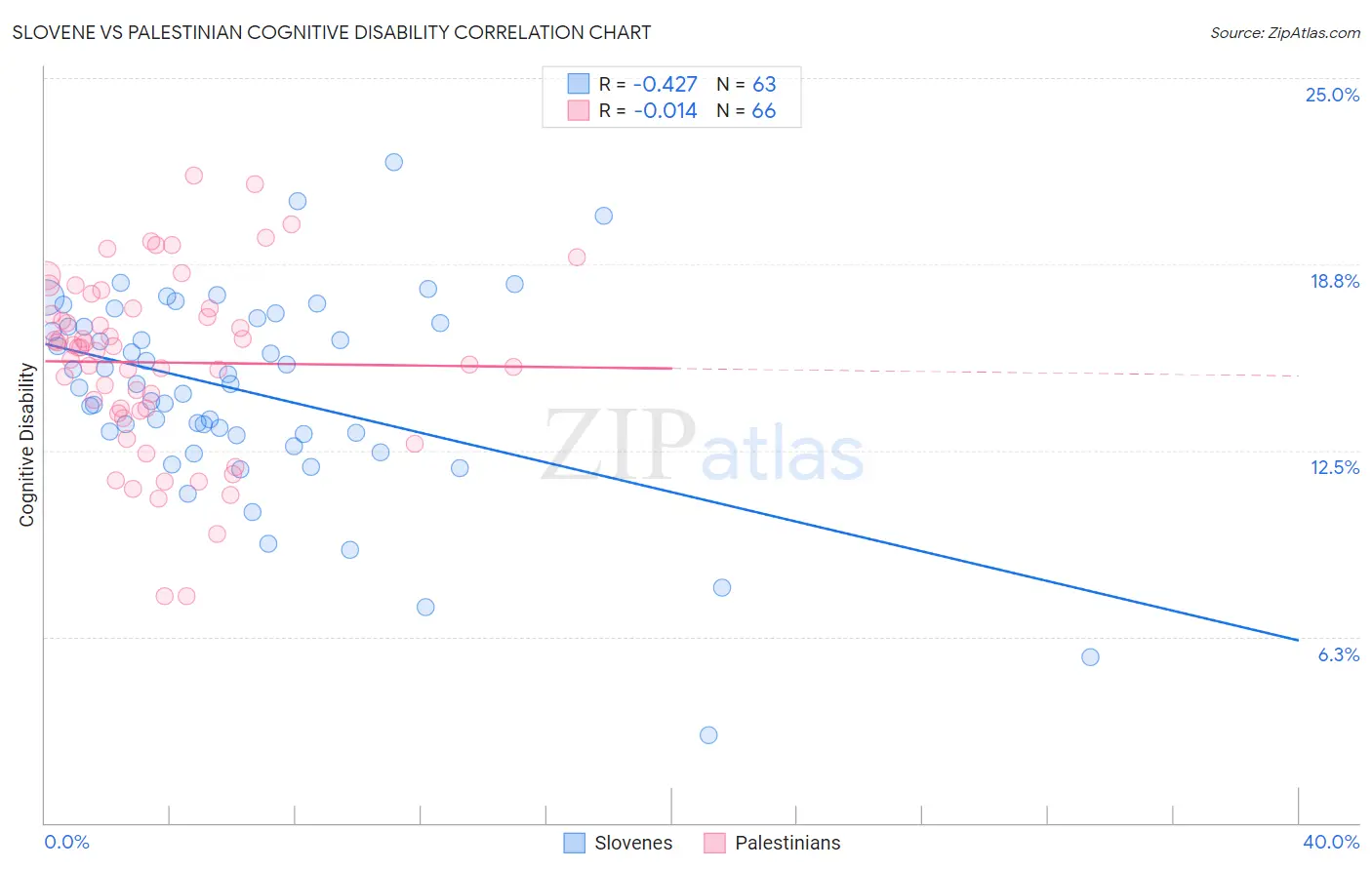 Slovene vs Palestinian Cognitive Disability