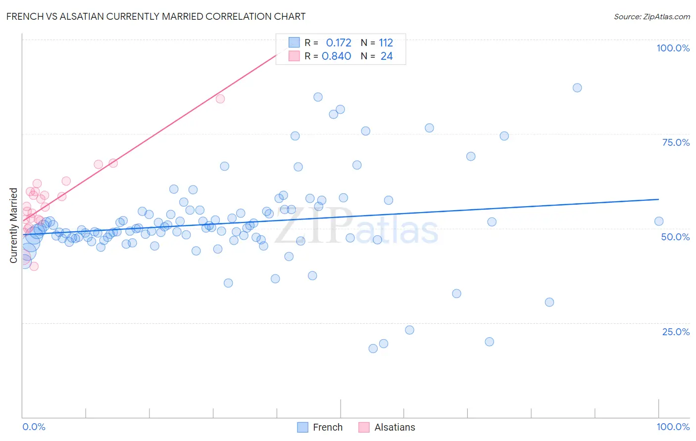 French vs Alsatian Currently Married