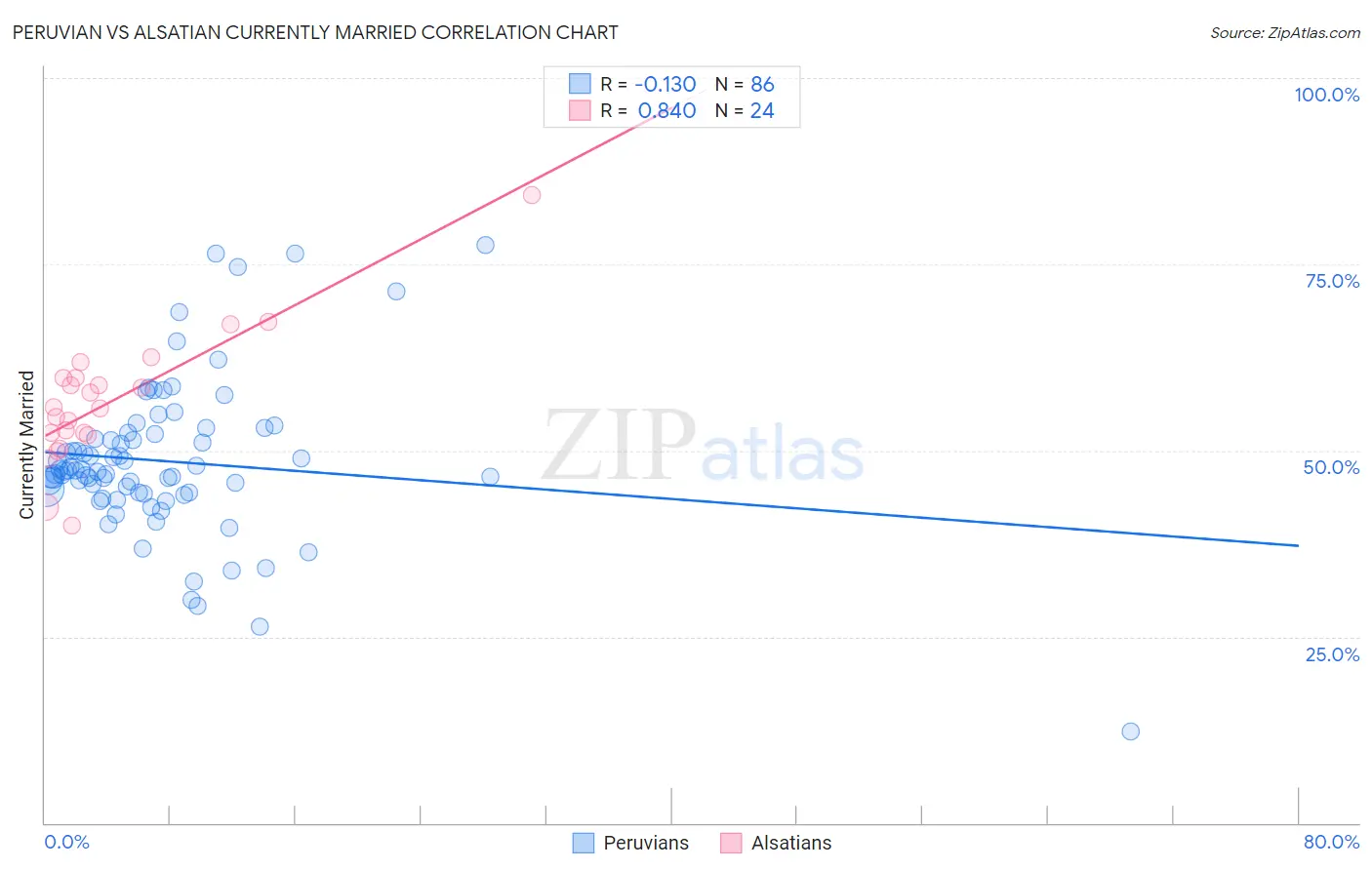 Peruvian vs Alsatian Currently Married