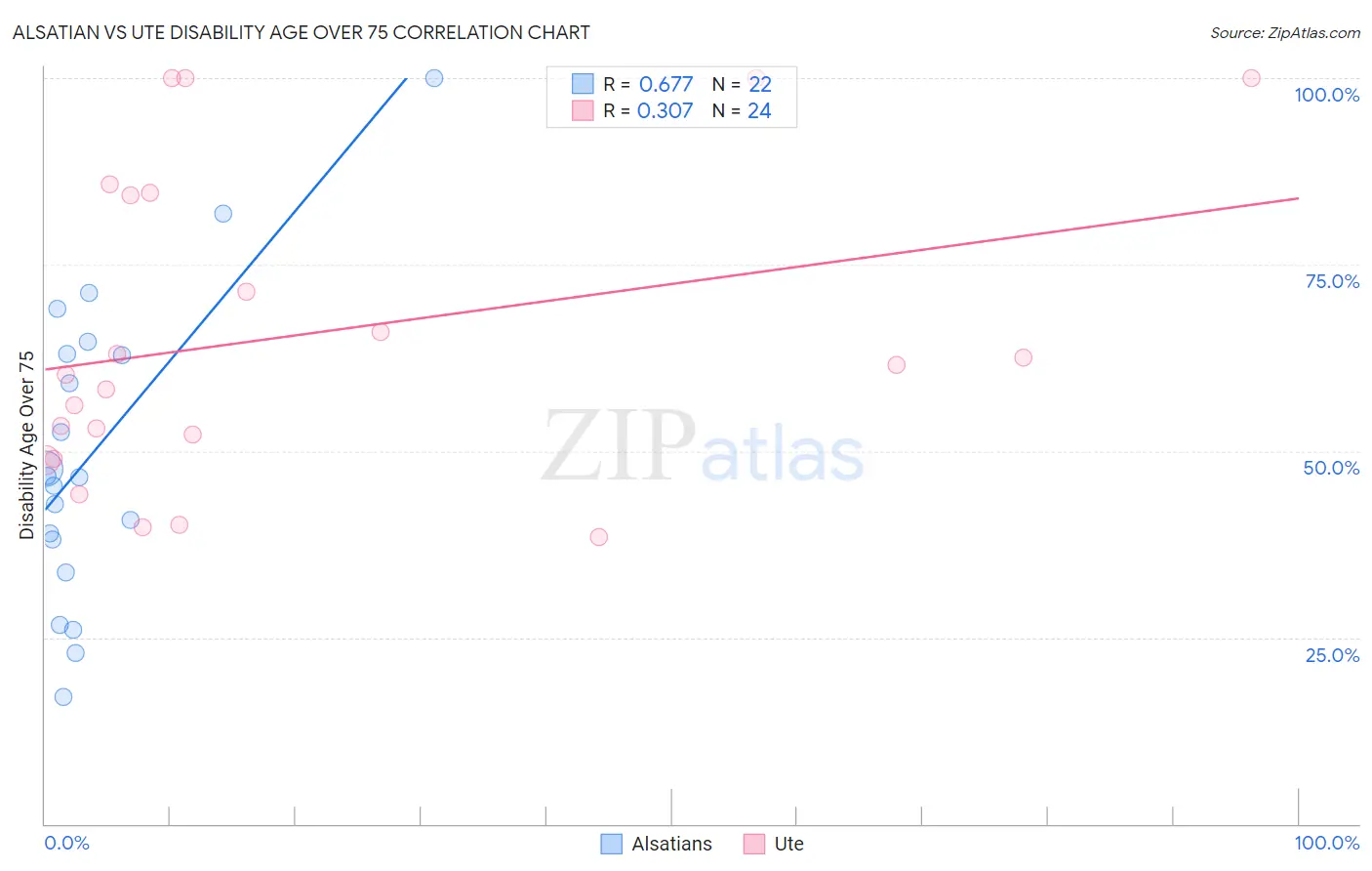 Alsatian vs Ute Disability Age Over 75