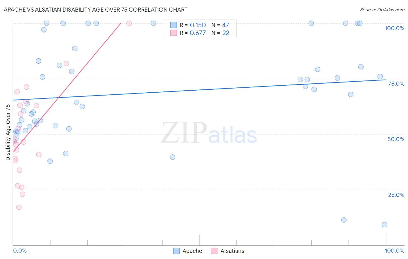 Apache vs Alsatian Disability Age Over 75