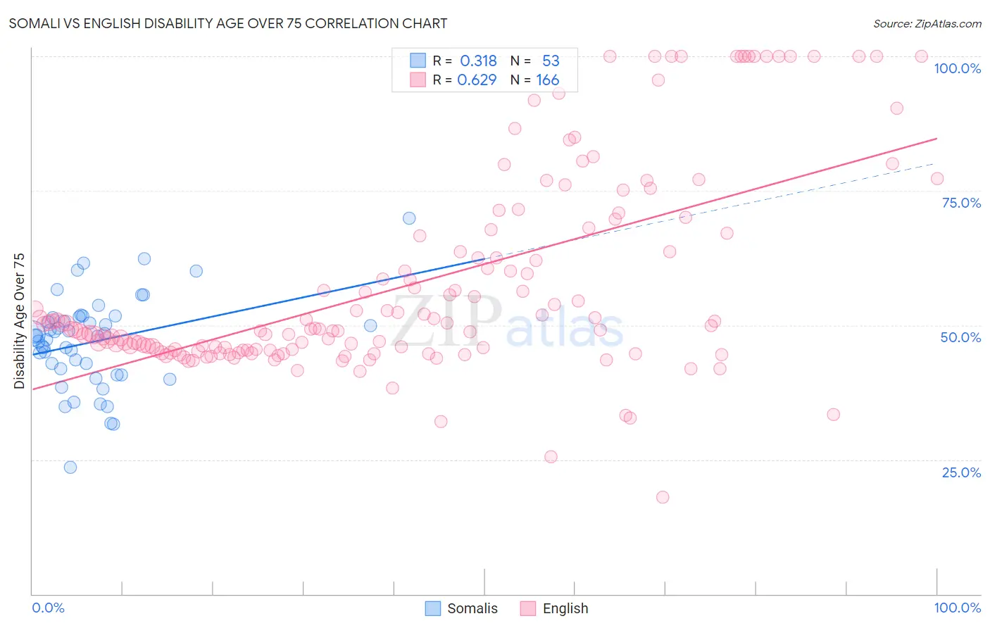 Somali vs English Disability Age Over 75
