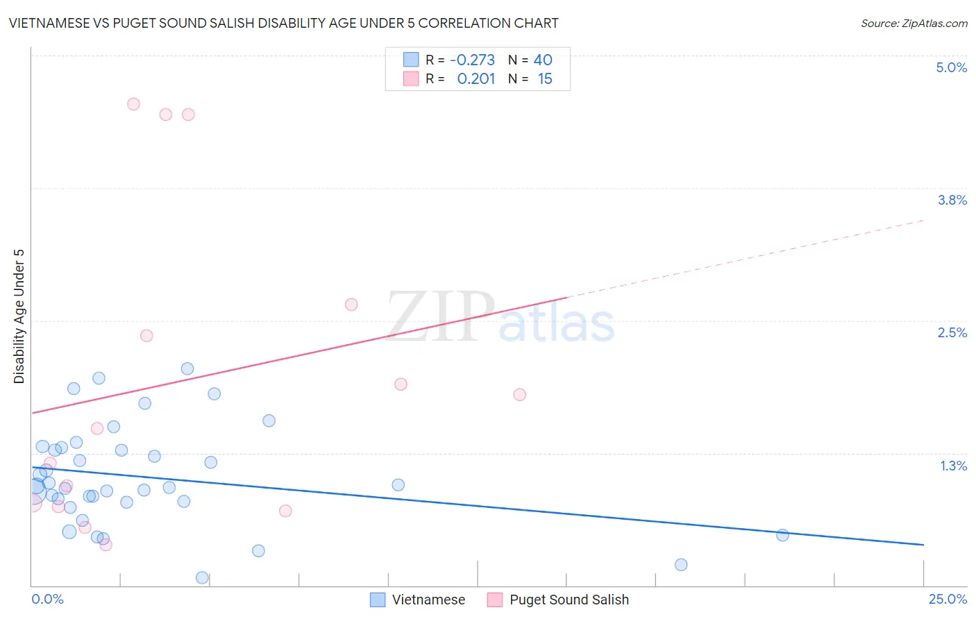Vietnamese vs Puget Sound Salish Disability Age Under 5