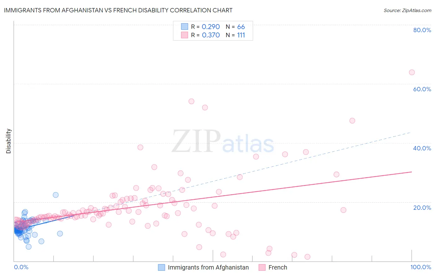 Immigrants from Afghanistan vs French Disability