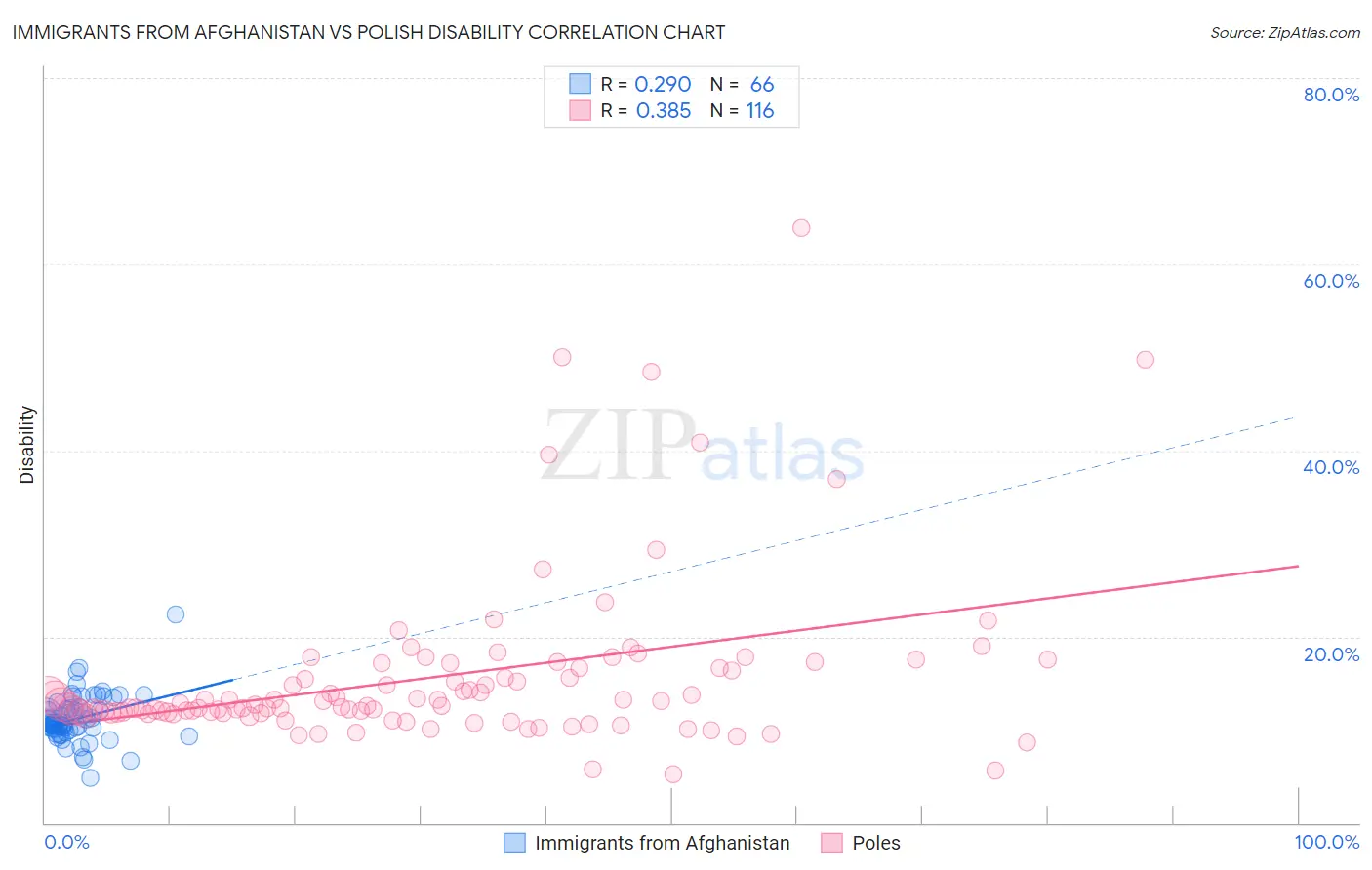 Immigrants from Afghanistan vs Polish Disability
