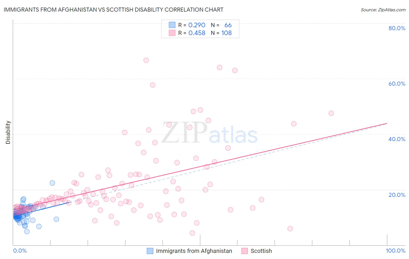 Immigrants from Afghanistan vs Scottish Disability