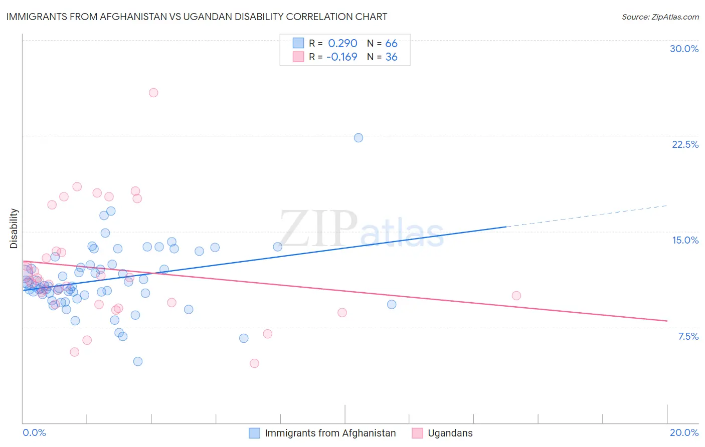 Immigrants from Afghanistan vs Ugandan Disability