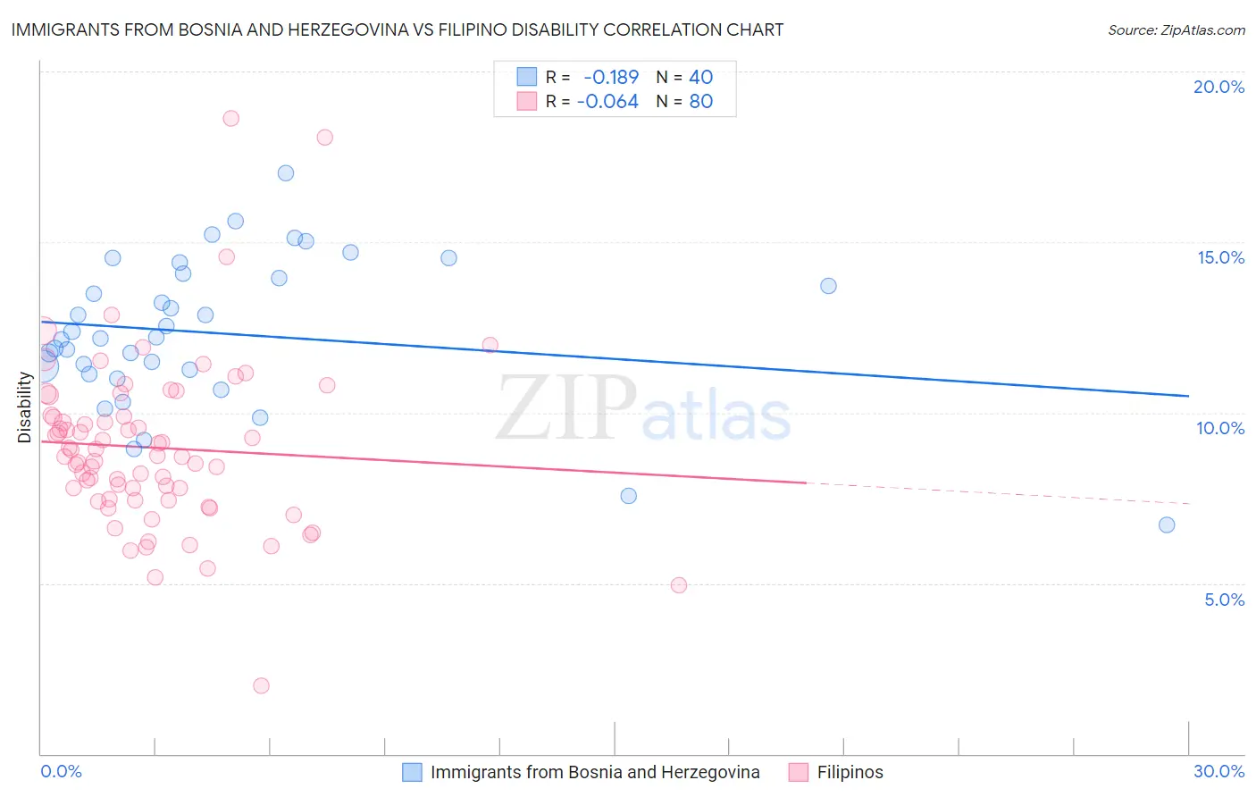 Immigrants from Bosnia and Herzegovina vs Filipino Disability