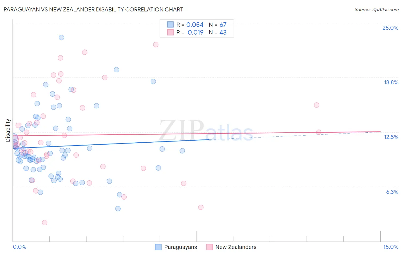 Paraguayan vs New Zealander Disability