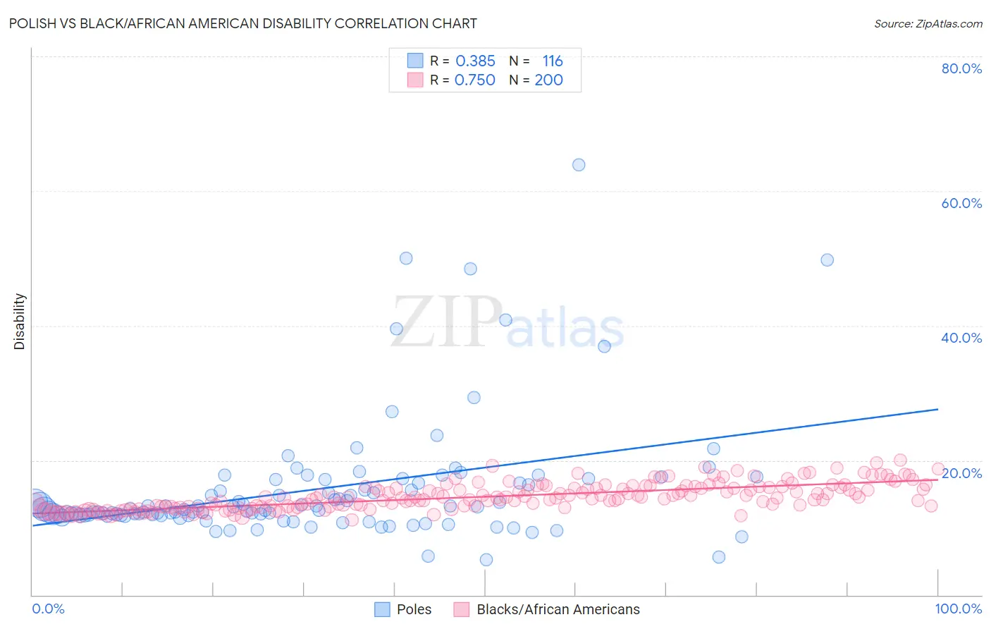 Polish vs Black/African American Disability