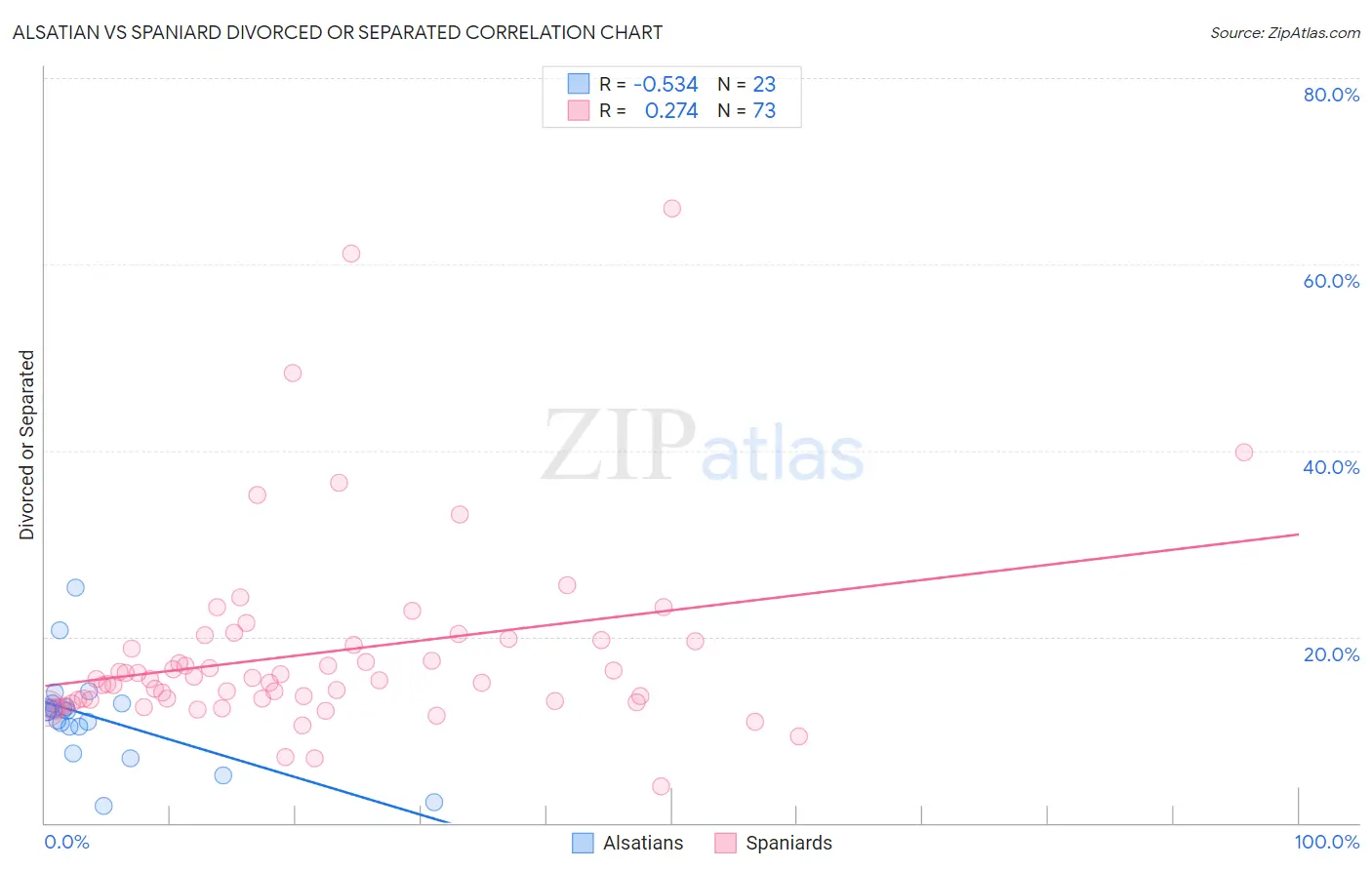 Alsatian vs Spaniard Divorced or Separated