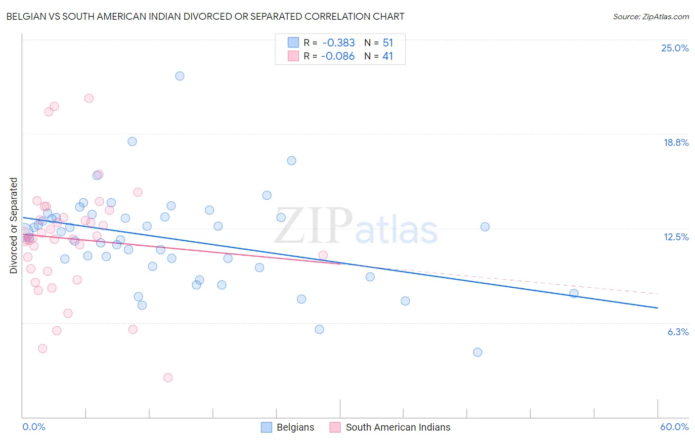 Belgian vs South American Indian Divorced or Separated